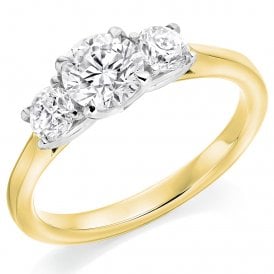 9ct Lab Grown Diamond 3 Stone Ring 2.16ct