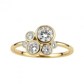 9ct Lab Grown Diamond Bubble Ring 1.01ct.  Cerified E/F , VS1