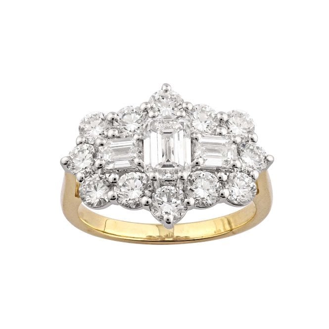 Lowry Diamonds 9ct Lab Grown Diamond Cluster Ring E/F VS1 3.06ct