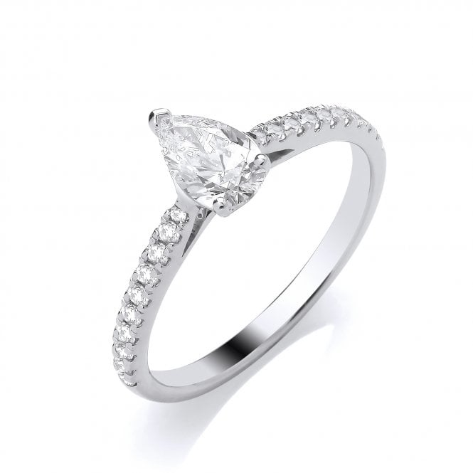 Lowry Diamonds 9ct Lab Grown Diamond Pear Solitaire Ring 0.75ct Certified D/E VS1