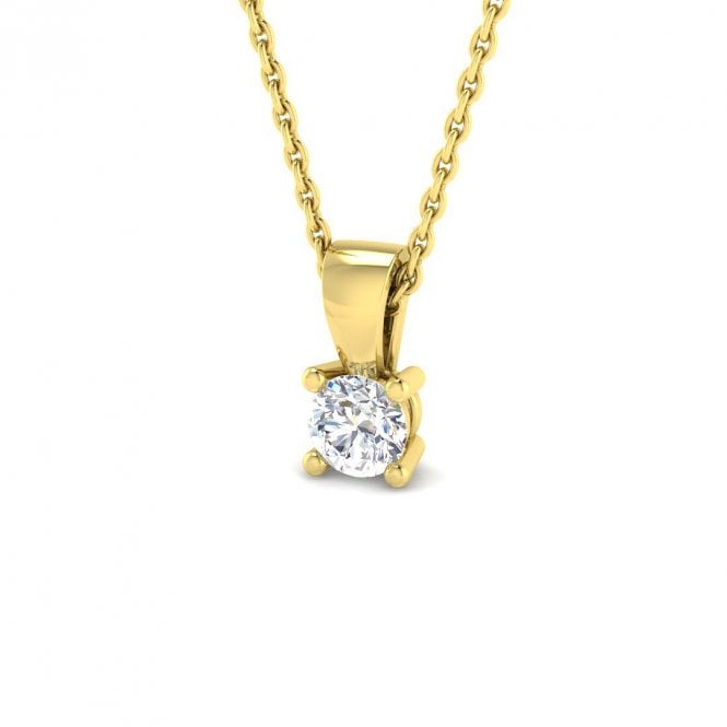 Lowry Diamonds 9ct Lab Grown Diamond Pendant & Chain 0.49ct