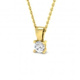 9ct Lab Grown Diamond Pendant & Chain 0.49ct