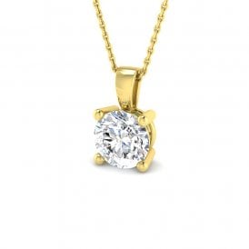 9ct Lab Grown Diamond Pendant & Chain 1.01ct