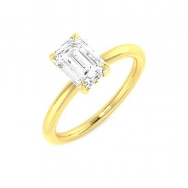 9ct Lab Grown Diamond Radiant Solitaire Ring 1.10ct