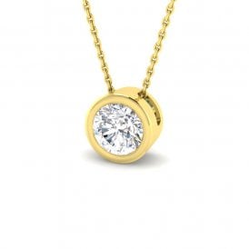 9ct Lab Grown Diamond Solitaire Necklace 1.02ct