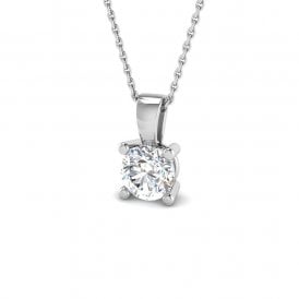 9ct Lab Grown Diamond Solitaire Necklace 1.29ct