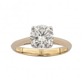 9ct Lab Grown Diamond Solitaire Ring 1.60ct Certified E/F, VS1