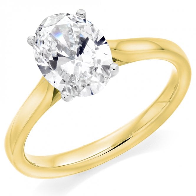 Lowry Diamonds 9ct Lab Grown Oval Diamond Solitaire Ring 1.07ct