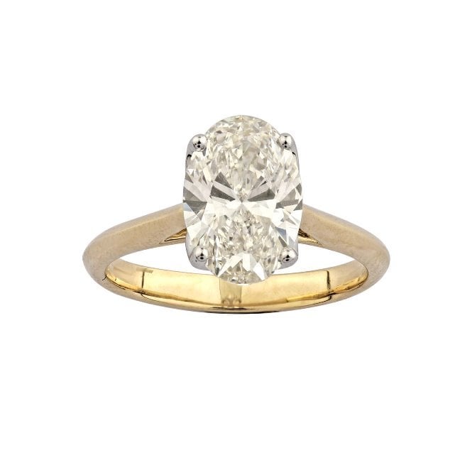 Lowry Diamonds 9ct Lab Grown Oval Diamond Solitaire Ring 2.04ct Certified E/F , VS1