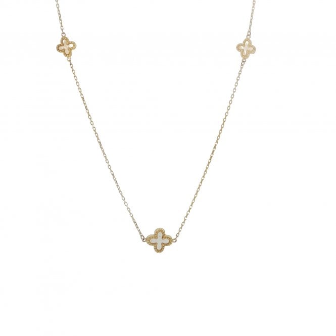 Lowry Gold 9ct MOP Flower Necklet