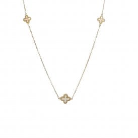 9ct MOP Flower Necklet