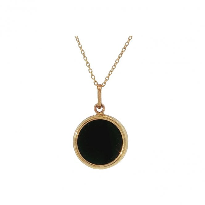 Lowry Gold 9ct Onyx Fancy Pendant & Chain