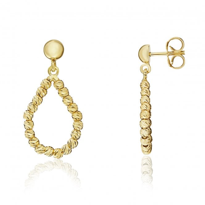 Lowry Gold 9ct Pearshape Drop Earrings