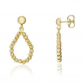 9ct Pearshape Drop Earrings