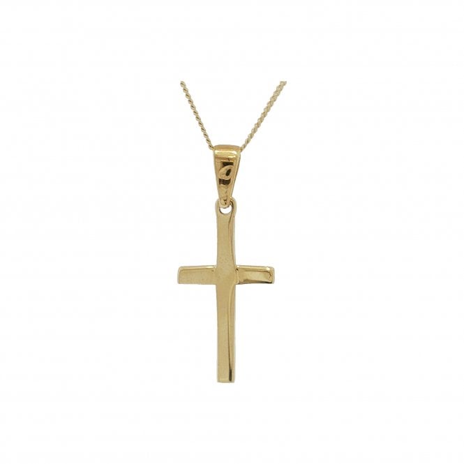 Lowry Gold 9ct Plain Cross & Chain