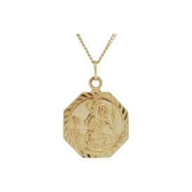 9ct St. Christopher & Chain