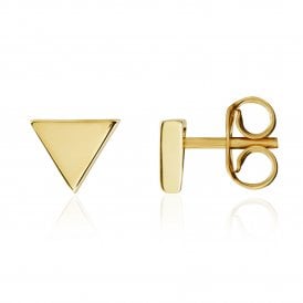 9ct Triangle 6mm Stud Earrings