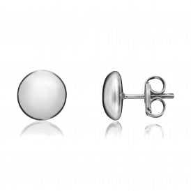 9ct White Gold 7mm Stud Earrings