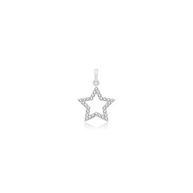 9ct White Gold CZ Star & Chain