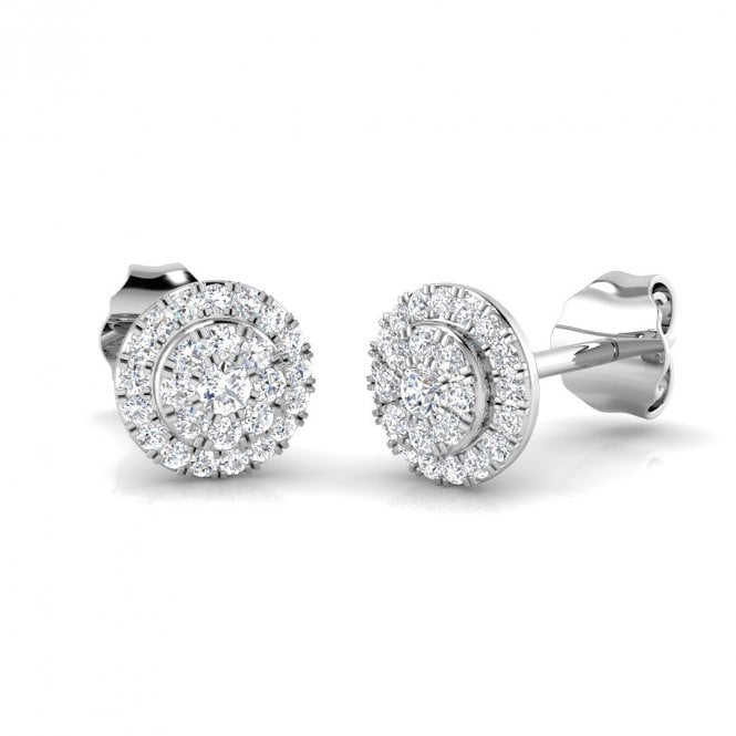 Lowry Diamonds 9ct White Gold Diamond Stud Earrings 0.22ct