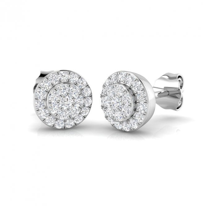 Lowry Diamonds 9ct White Gold Diamond Stud Earrings 0.32ct