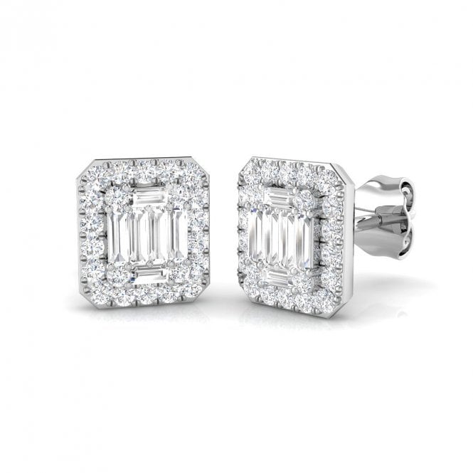 Lowry Diamonds 9ct White Gold Diamond Stud Earrings 0.52ct