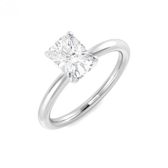 Lowry Diamonds 9ct White Gold Lab Diamond Brilliant Cut Solitaire Ring 1.06ct