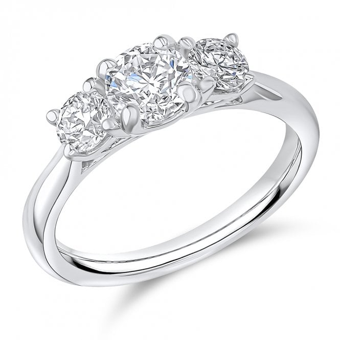Lowry Diamonds 9ct White Gold Lab Grown Diamond 3 Stone Ring 1.53ct