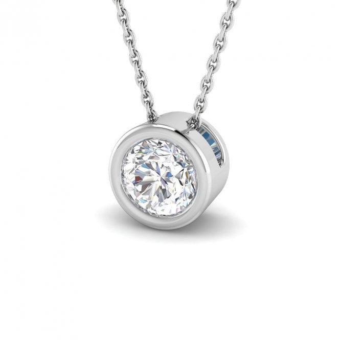 Lowry Diamonds 9ct White Gold Lab Grown Diamond Necklace .71ct