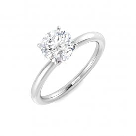 9ct White Gold Lab Grown Diamond Solitaire Ring 1.09ct