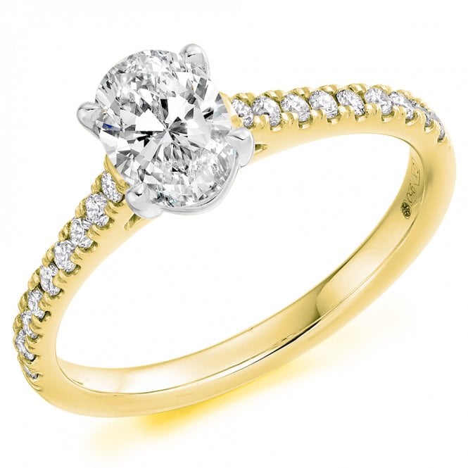 Lowry Diamonds 9ct White Gold Oval Lab Grown Diamond Solitaire Ring E/F , 1.30ct VS1