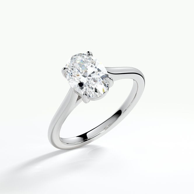 Lowry Diamonds 9ct White Gold Solitaire Oval Ring