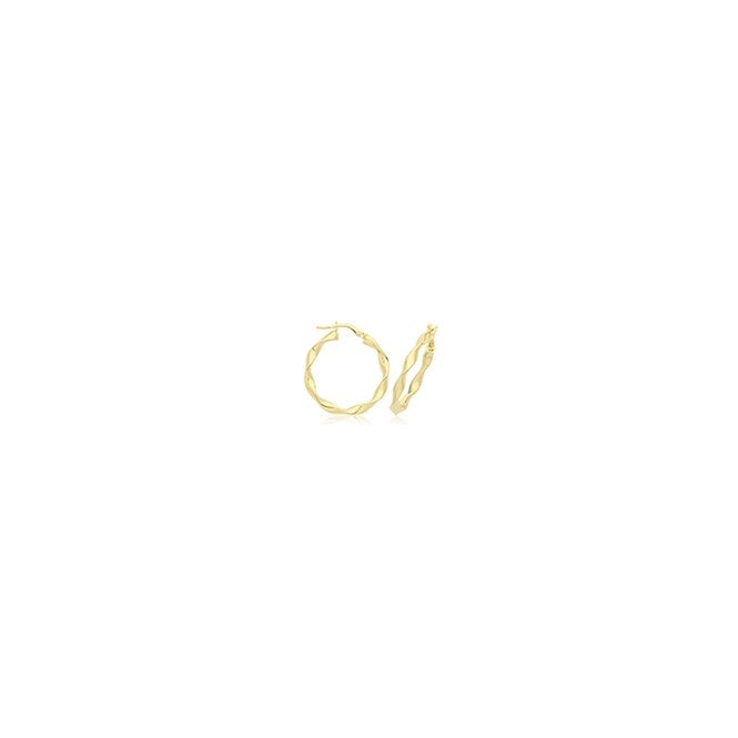 Lowry Gold 9ct Yellow Gold 15mm Fancy Hoop Earrings
