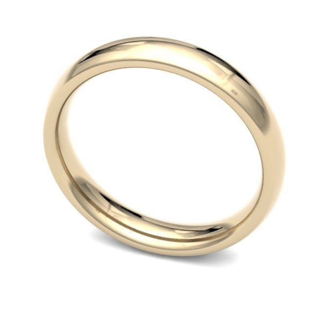 9ct Yellow Gold 4mm Court Wedding Ring