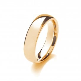 9ct Yellow Gold  6mm Court Wedding Ring