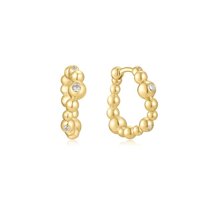 Ania Haie Jewellery Ania Haie Beaded Curve Huggie Earrings