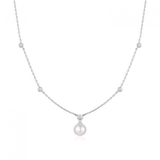 Ania Haie Jewellery Ania Haie Bezel Set Pearl Necklace