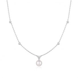 Ania Haie Bezel Set Pearl Necklace