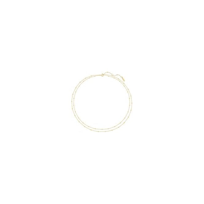 Ania Haie Jewellery Ania Haie Gold Double Chain Bead Station Necklace N073-04G