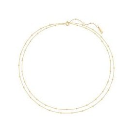 Ania Haie Gold Double Chain Bead Station Necklace N073-04G