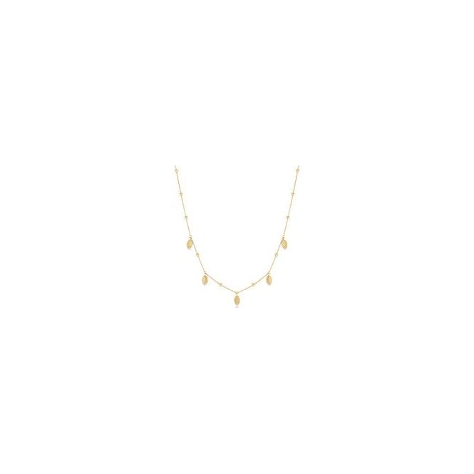 Ania Haie Jewellery Ania Haie Gold Leaf Station Necklace N073-06G