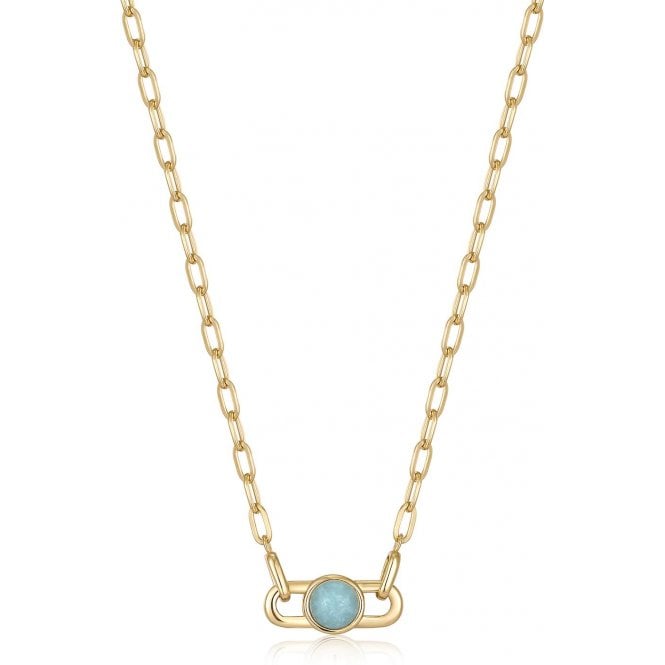 Ania Haie Jewellery Ania Haie Gold Orb Amazonite Link Neckalce N045-05G-AM