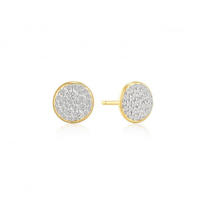 Ania Haie Jewellery Ania Haie Gold Pavé Disc Stud Earrings