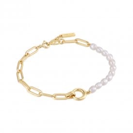 Ania Haie Gold Plate Fancy Pearl Bracelet
