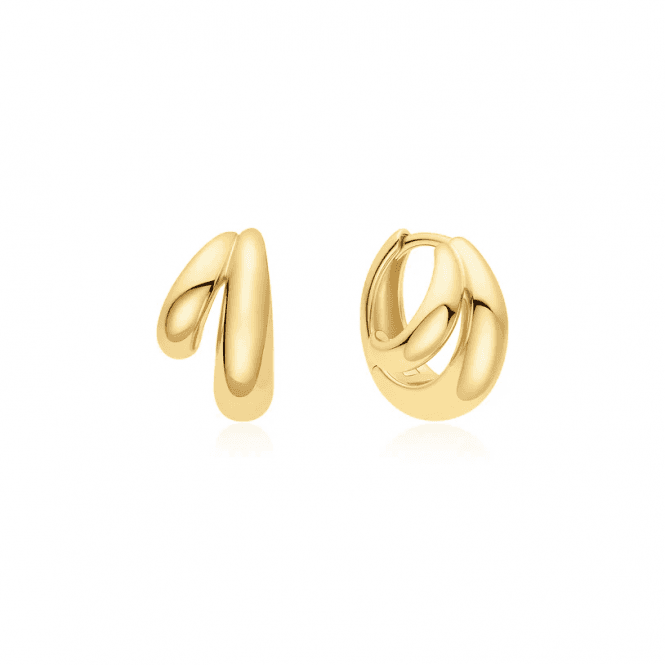 Ania Haie Jewellery Ania Haie Gold Plated Dome Huggie Earrings E072-03G
