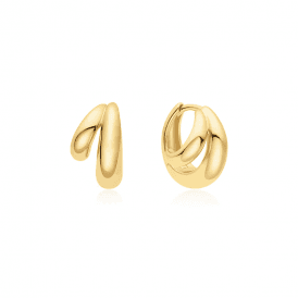 Ania Haie Gold Plated Dome Huggie Earrings E072-03G