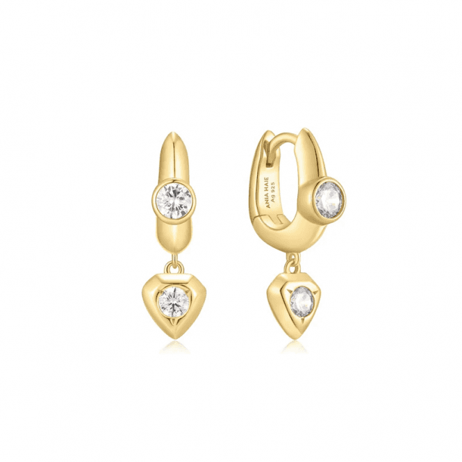 Ania Haie Jewellery Ania Haie Gold Plated Huggie Heart Earrings