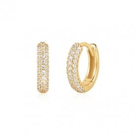 Ania Haie Gold Plated Huggies E057-04G