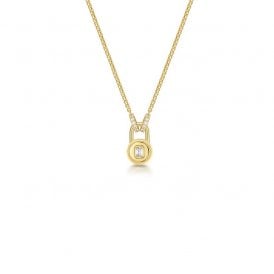 Ania Haie Gold Plated Lock Necklace