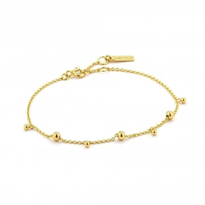 Ania Haie Jewellery Ania Haie Gold Plated Modern Drop Balls Bracelet B002-03G